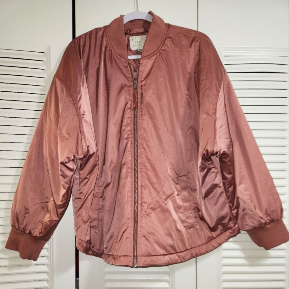 A new day NWT  Blush pink bomber jacket size XL